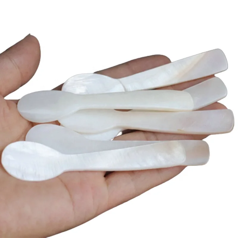 White natural shell caviar spoon mother of pearl spoon customized logo