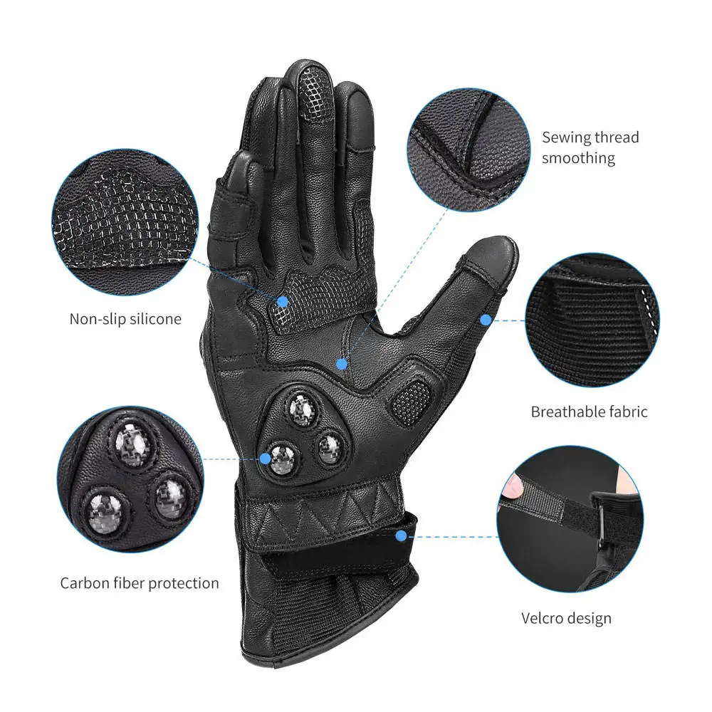 Factory Rate Motorcycle Gloves Unisex Full Finger Touchscreen Motorbike Gloves for Riding Road Racing Winter Motor Bike Gloves