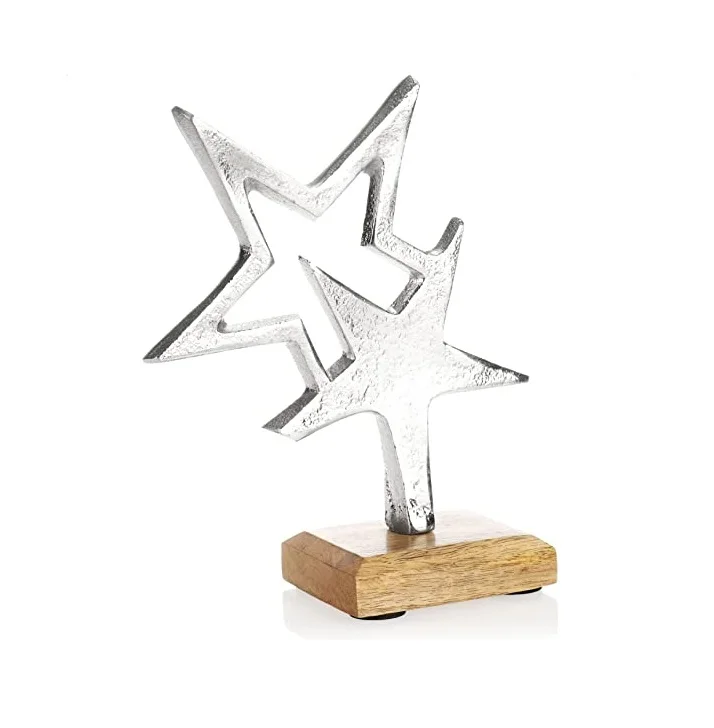 LEBE lettering Decorative stand made of aluminum on a mango wood base Top selling 2023 Metal Sculpture Export quality