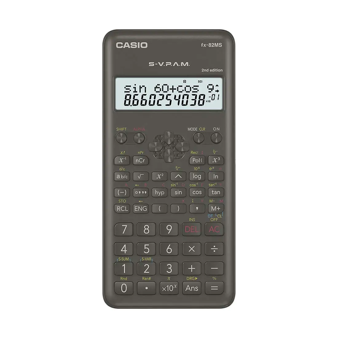 Ca sio Fx-82Ms 2Nd Gen Non-Programmable Scientific Calculator 240 Functions And 2-Line Display Black For Students At Good Price