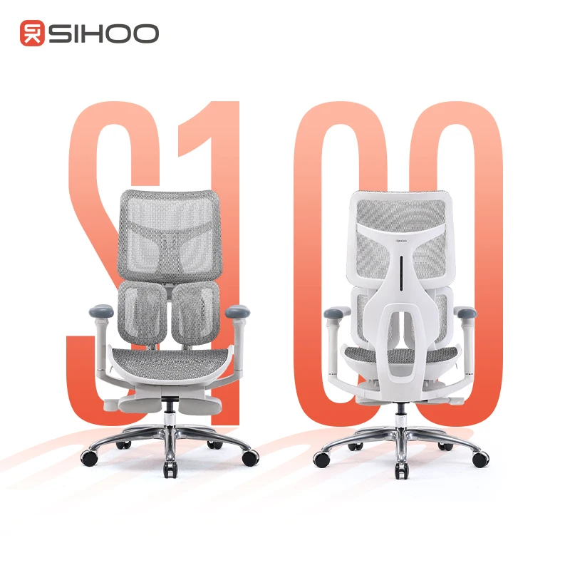 SIHOO S100 full mesh Breathable Mesh Design High Back Computer Chair 4D Armrests Home Office Smart Chair