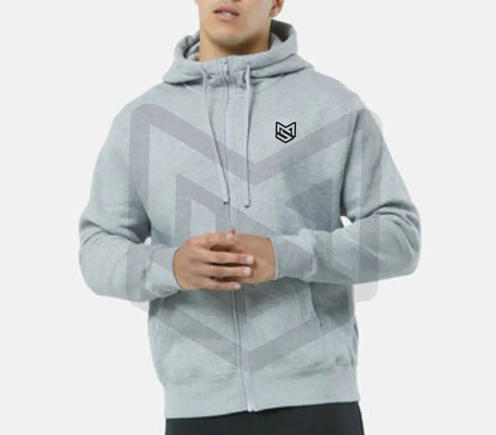 Embroidered Thick and Heavyweight 400 GSM Fleece Full Zip Up Hooded Top Sweat Shirts Hoodies on Wholesale Ex Factory Prices