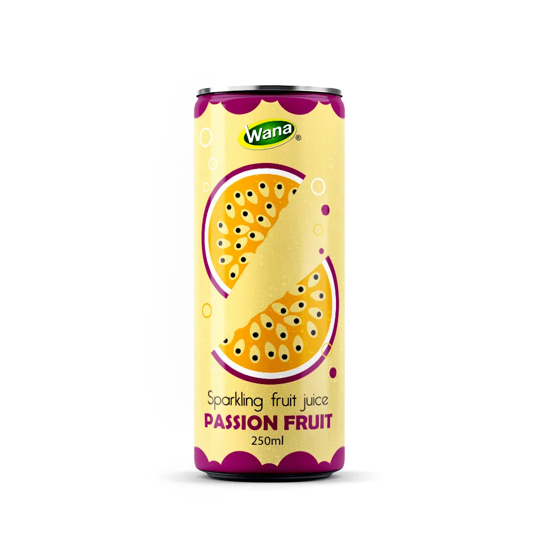 100% Sparkling Peach Soft Drink No Sugar Added 250mL Can OEM Flavored with Mango Lychee Halal Certified Fruity Carbonated Drink