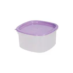 Multipurpose Space saving Plastic Square Storage Bin Box With Cover Storage Box Container W260 x D260 x H141 mm