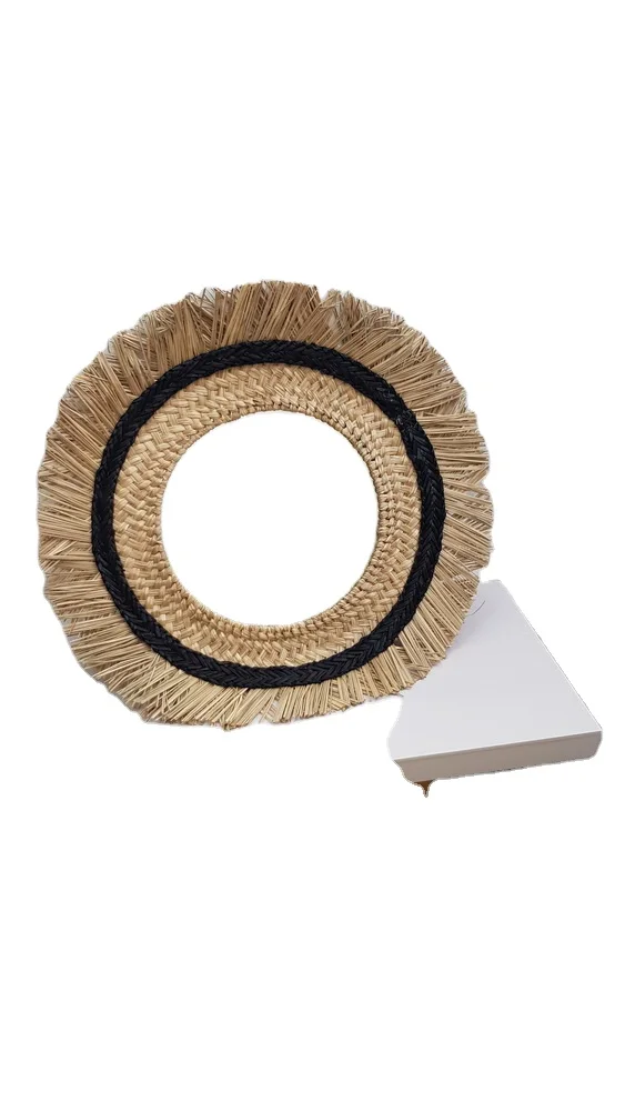 Handmade New Stylish Art Deco Seagrass Mirror Luxury Wall Decoration for Home Rooms Interior Design with Lead Base