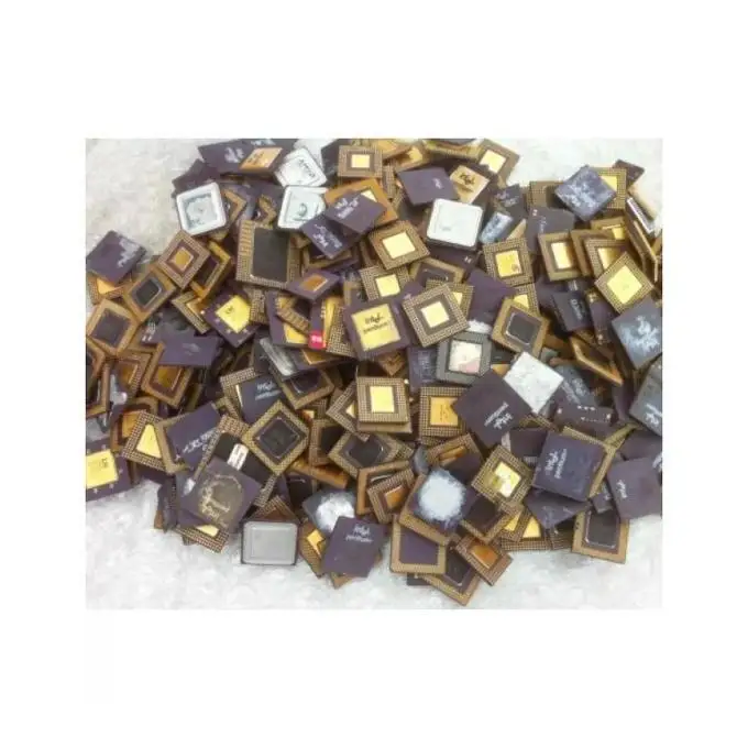 PENTIUM PRO GOLD CERAMIC CPU SCRAP motherboard and gold finger trimmed scrap