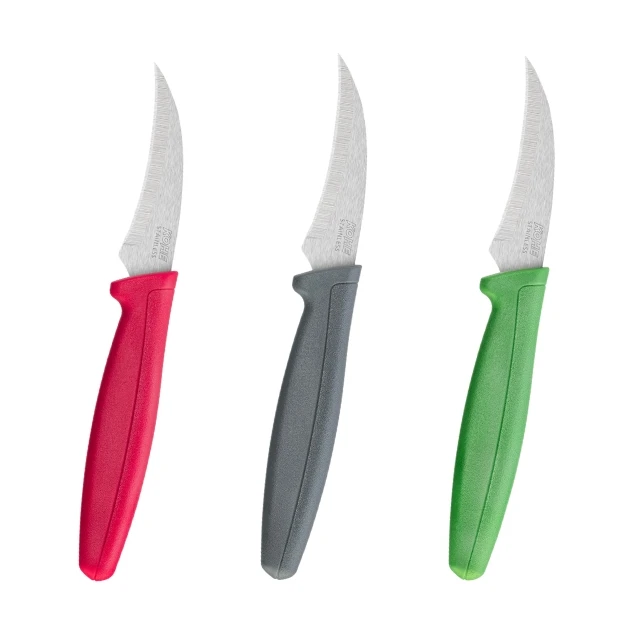 Curved Blade with Compact Size Paring Kitchen Knife