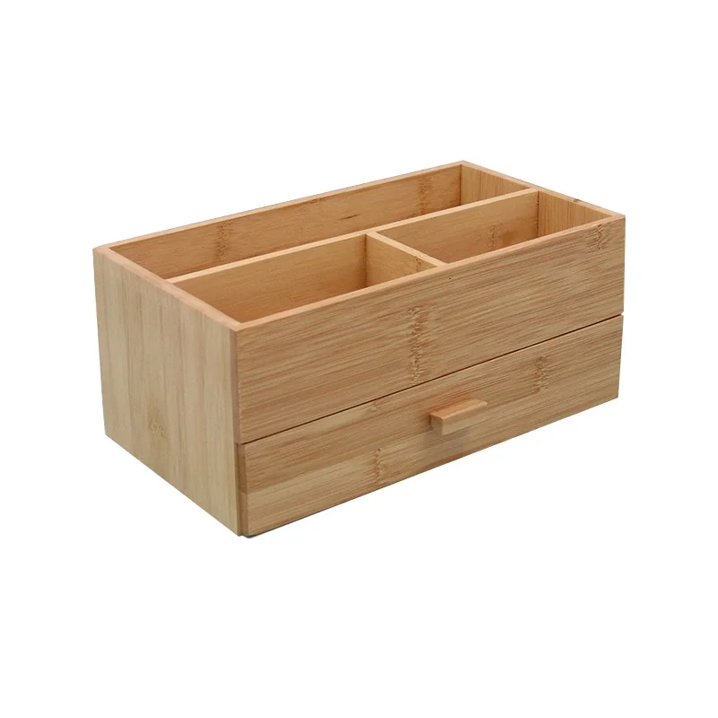 Bamboo Wooden Storage Box  Household Office Desktop Organizer File Organizer with Pen Holder bamboo box