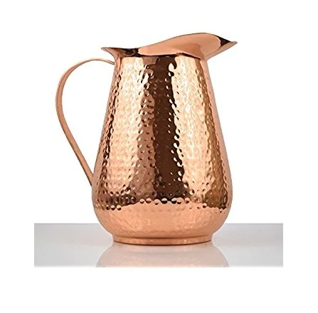 Custom High Quality Copper Jug Drinking Water Pitcher with Lid for Hotel Restaurant Hot Sale