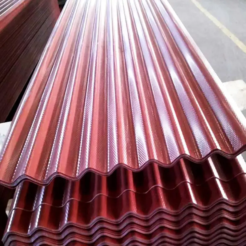 Brick Red Metal Roof Tile Sheet Color Coated Roofing Sheet Galvanized Steel PPGI PPGL Corrugated Roof Sheets