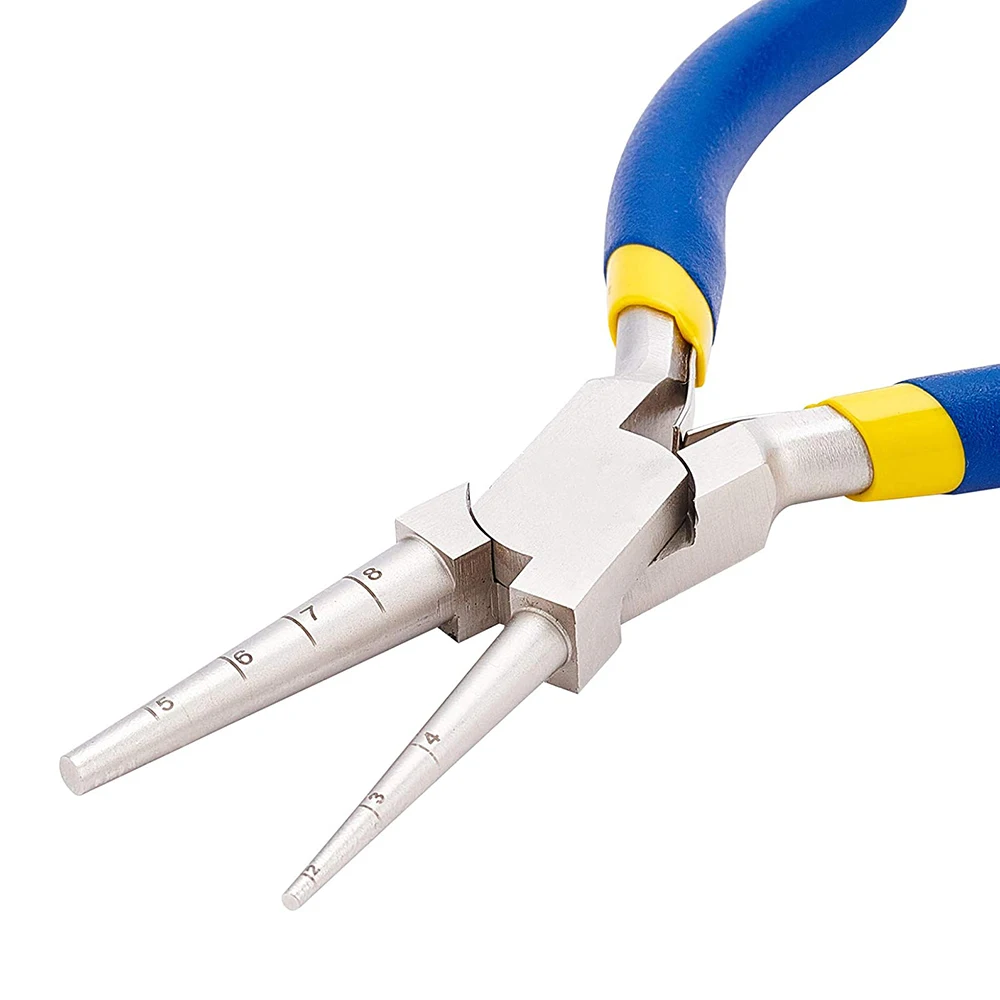 Wire Looping Pliers With Non-Slip Handle, Precision Round Nose Pliers (2~8mm Loops) For Beading Jewelry Making And Wire Forming