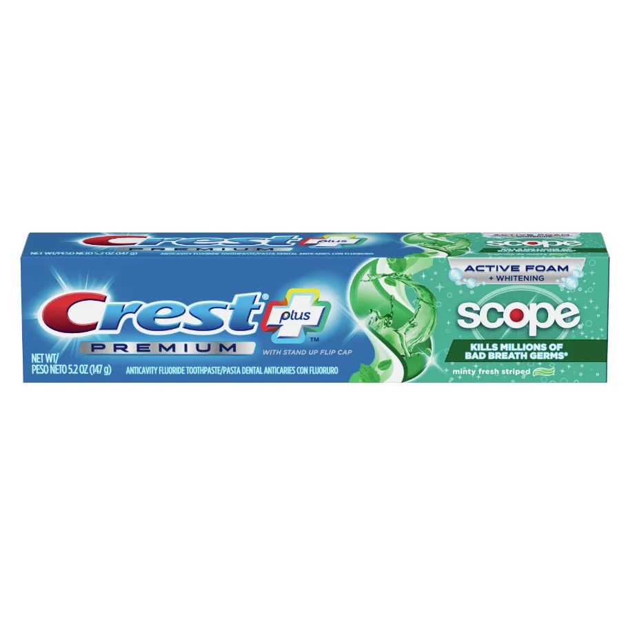 Crests + Scope Outlast Complete Whitening Toothpaste, Mint, 5.4 oz