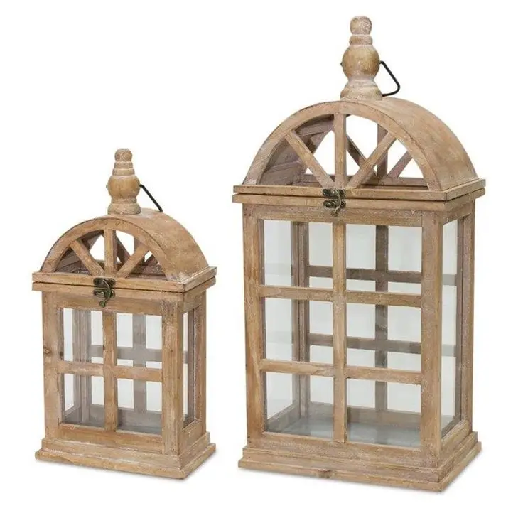 Hanging Lantern  2024 Hot selling Decorative Handmade Christmas Wood Candle Holders, Lanterns from India Customized Wooden