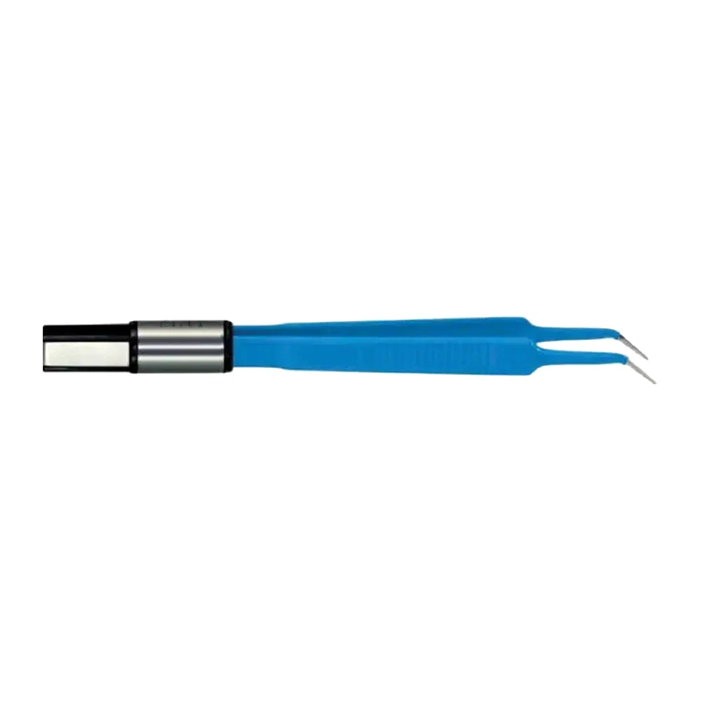 electrosurgical instruments Curved tip blue color coated Custom Pointed Bipolar forceps With custom Color