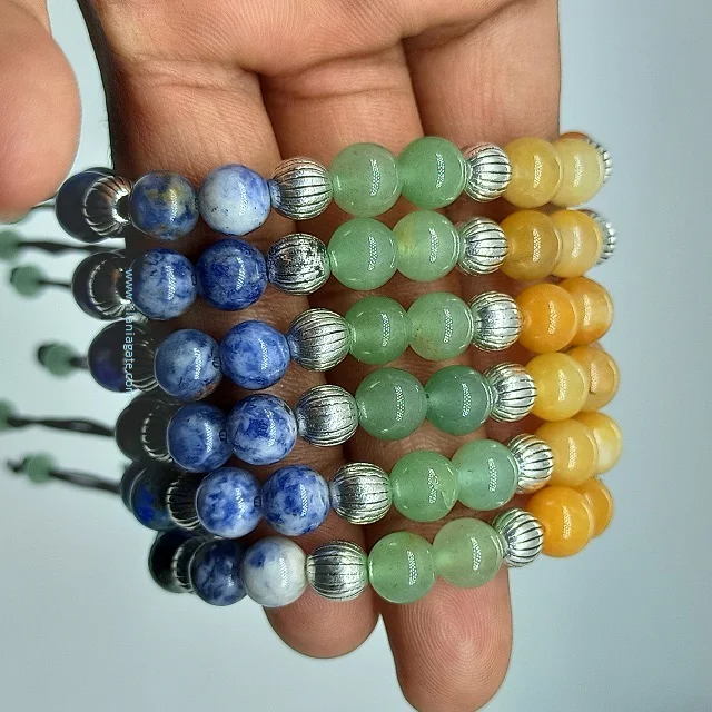 New Fashion 8mm Gemstone Natural Agate Mix Bead Round Bracelet Stone Wholesale Bracelet Adjustable Women Men |Buy Jilaniagate