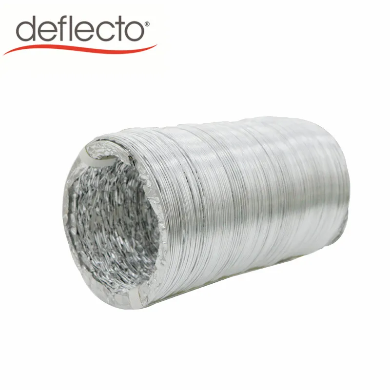 China Factory HVAC Dcut Aluminum Foil Fiberglass Added Flexible Air Duct Heat Insulation Exhaust Duct