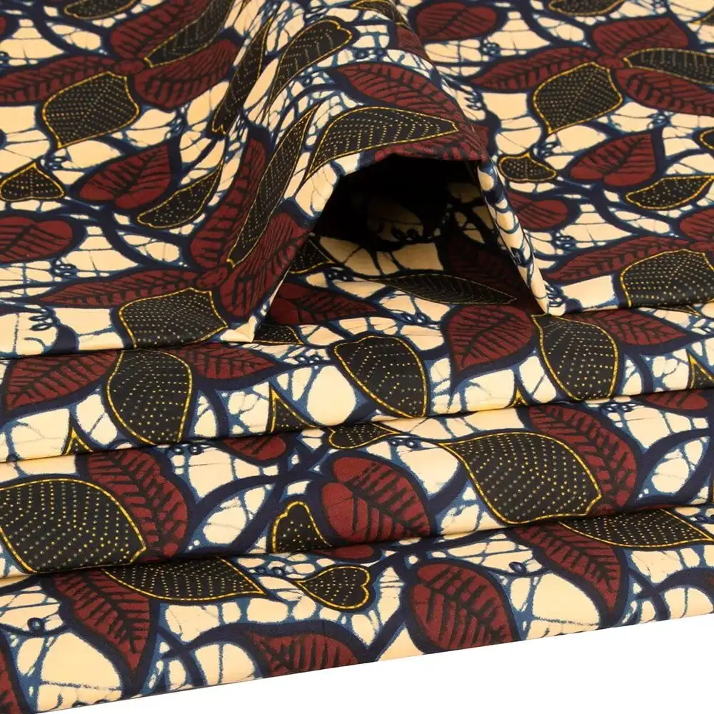 African Wax Printed Fabric High-Quality Holland Wax Loincloth Vibrant Patterns for Traditional Wear fabric