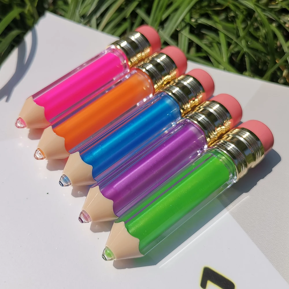 Best Seller Lipgloss Pink Private Label Custom Logo Tube Kids Macaron Color Spring Vegan Cute Pencil Lip Gloss Make Your Own