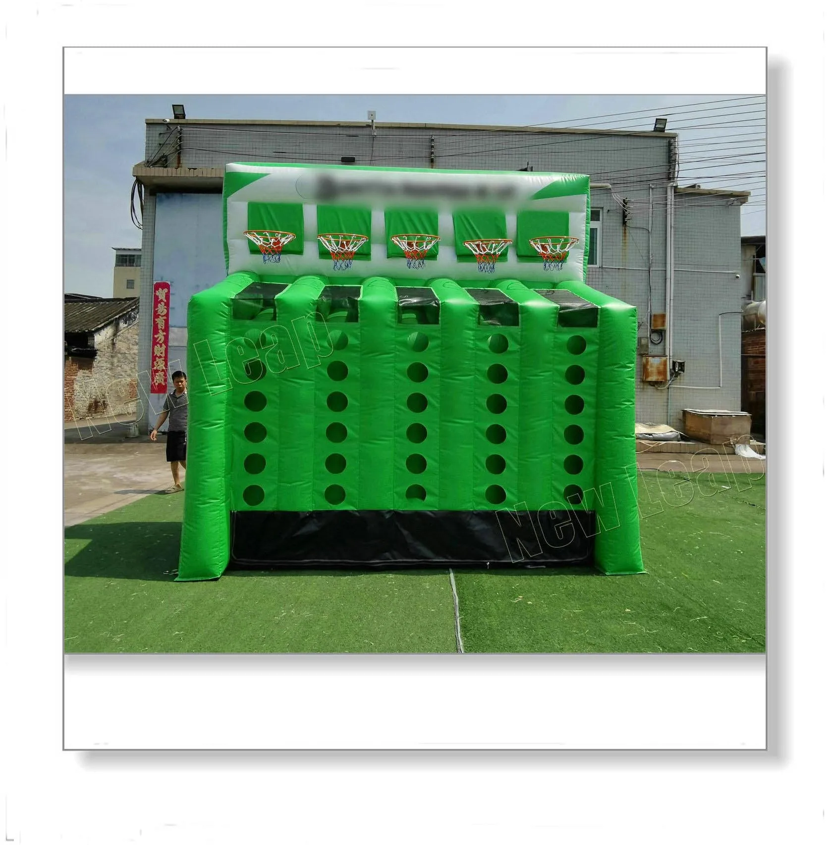 Basketball Connect 4 Inflatable Multiple Players Pvc Inflatable Sports Shooting Stars for Adults