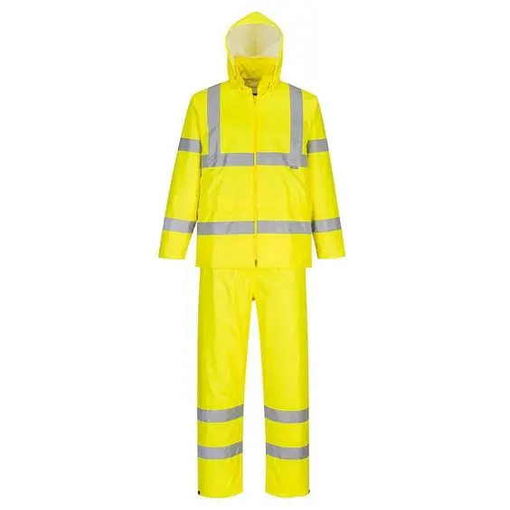 Safety worker uniforms 190 GSM Twill Cotton Coveralls Uniform  Orange Paint Coverall Reflective Construction Workwear Coverall
