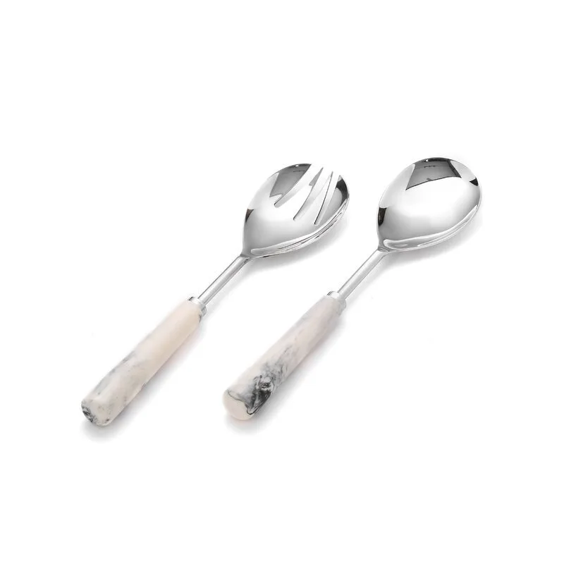 Luxurious Stainless Steel Salad Servers with Precision-Crafted Handles for Comfortable Use Salad Severing Set