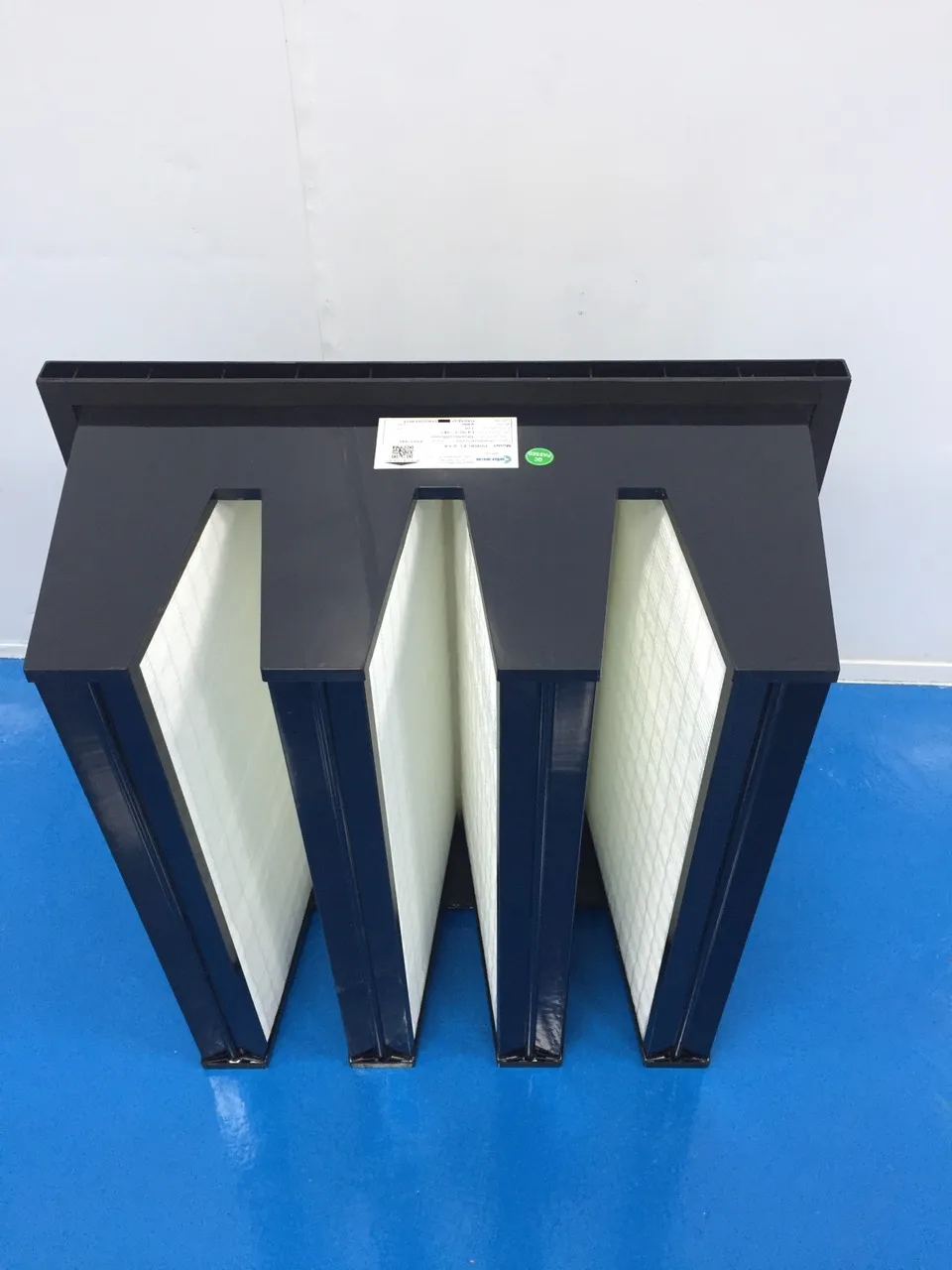 Plastic Frame V Bank Medium Air Filter  F9 95<Em Abs Frame 592x592x292mm 4V (24x24x12inch) For HVAC, AHU, Cleanroom