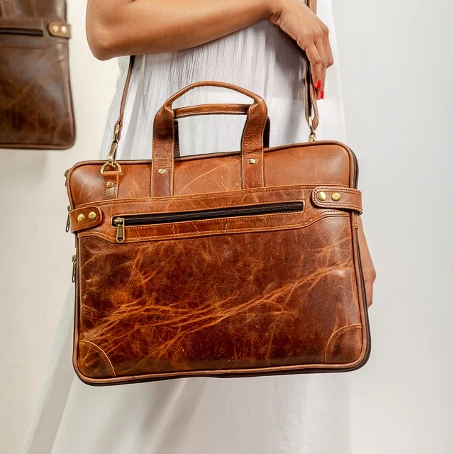 New Design Laptop Backpack Black and Brown Colors Light Weight Multi Functional 100% Genuine Leather Laptop Bag Gift For Him