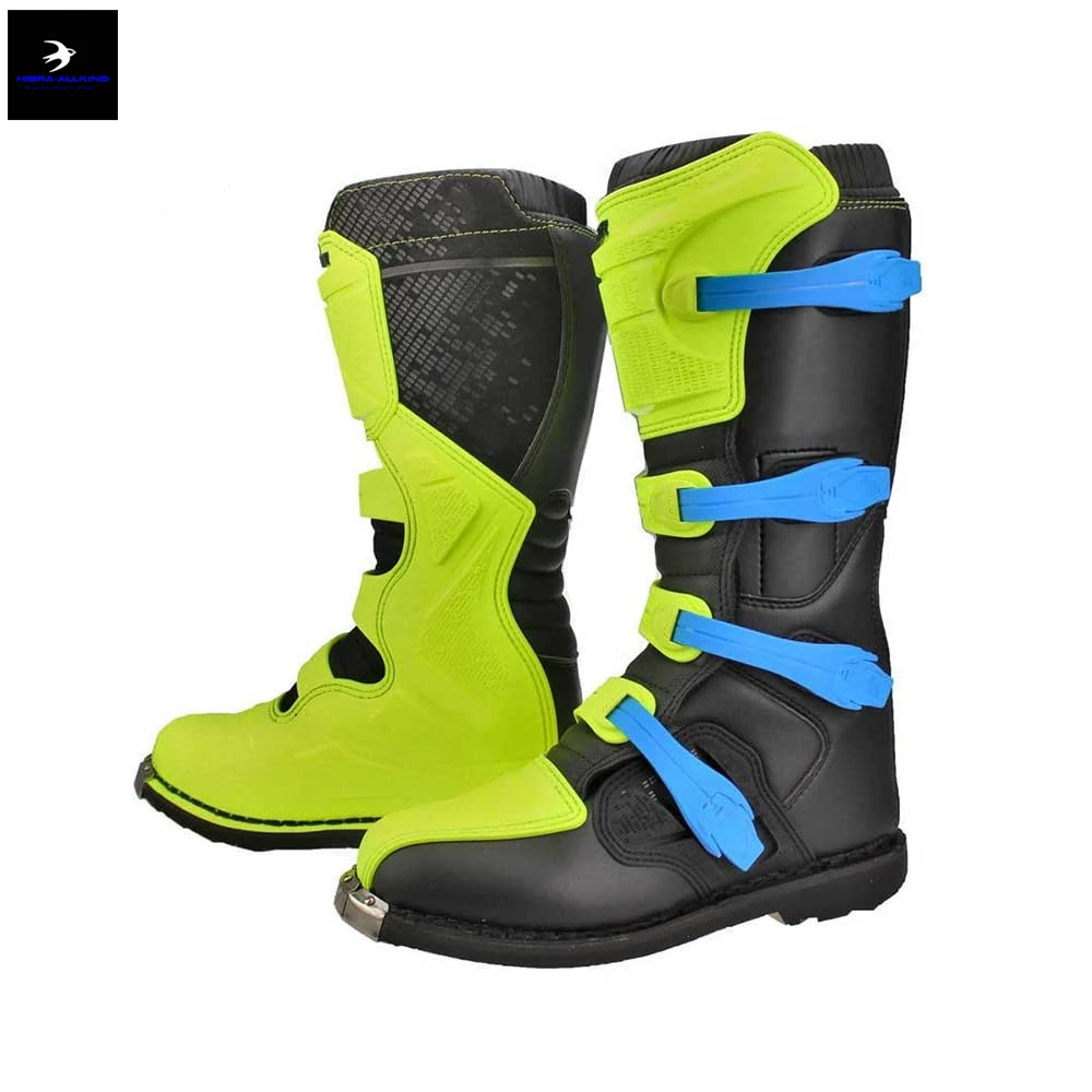 Wholesale Customized High Quality Leather Motorcycle Shoes Men Ankle Height Waterproof Flat Design PU Rubber Solid Colors