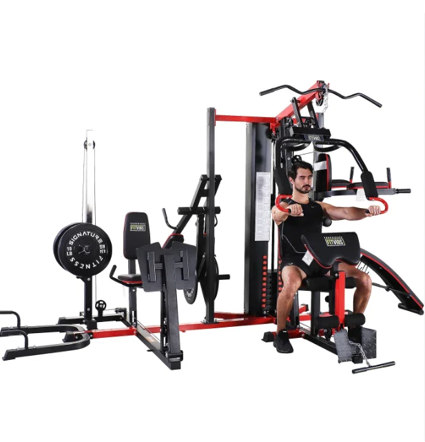 Home multi functional 4 station gym fitness equipment strength training machine