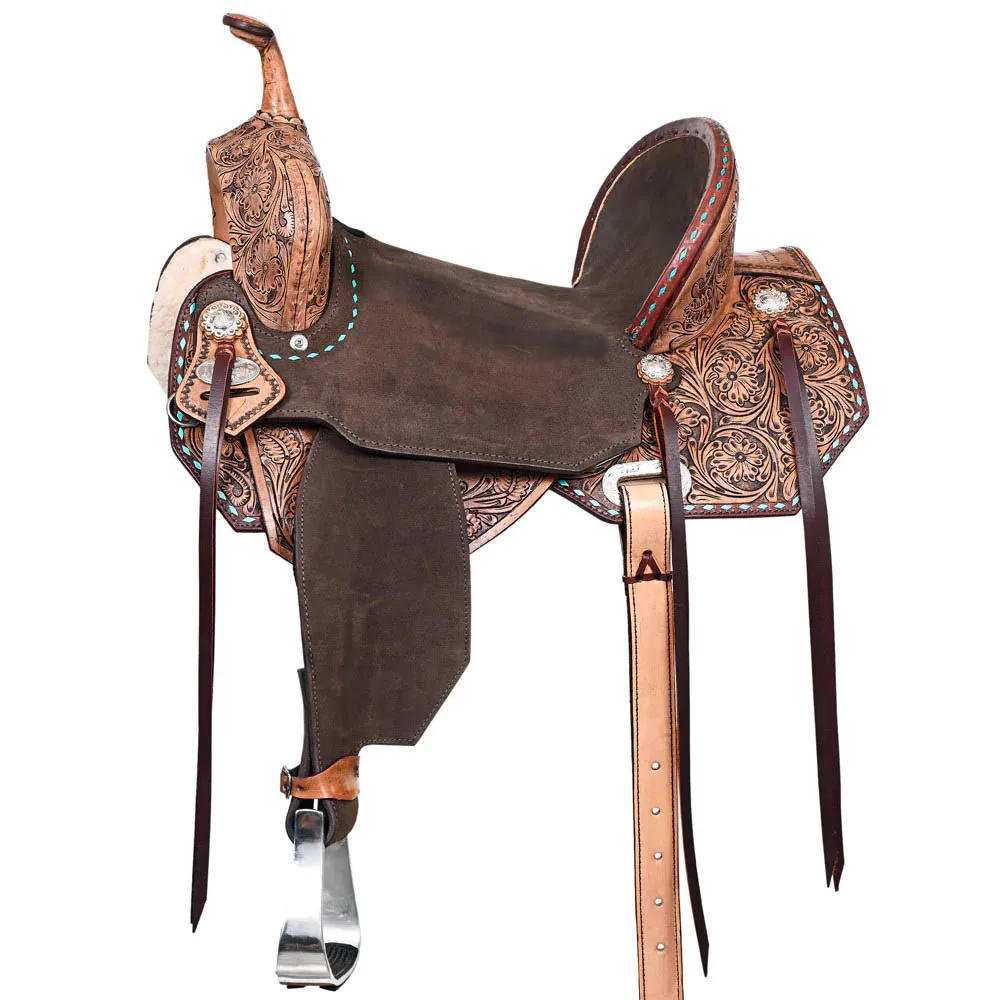 Customizable High Quality Western Tooling Saddle Leather Horse Riding comfortable leather seat Horse Racing Products From