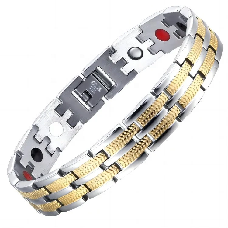 Fashion Jewelry Custom Magnetic Bracelet Men Stainless Steel Bracelet Men