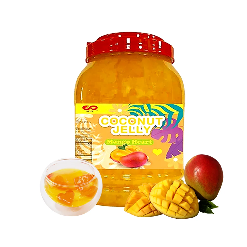 KEIFU Taiwan манго Кокосовое желе в форме сердца Nata de Coco Chewy для Пузырькового чая 4 кг