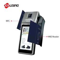 Mobile computer handheld data collector fingerprint scanning card reader and face recognition