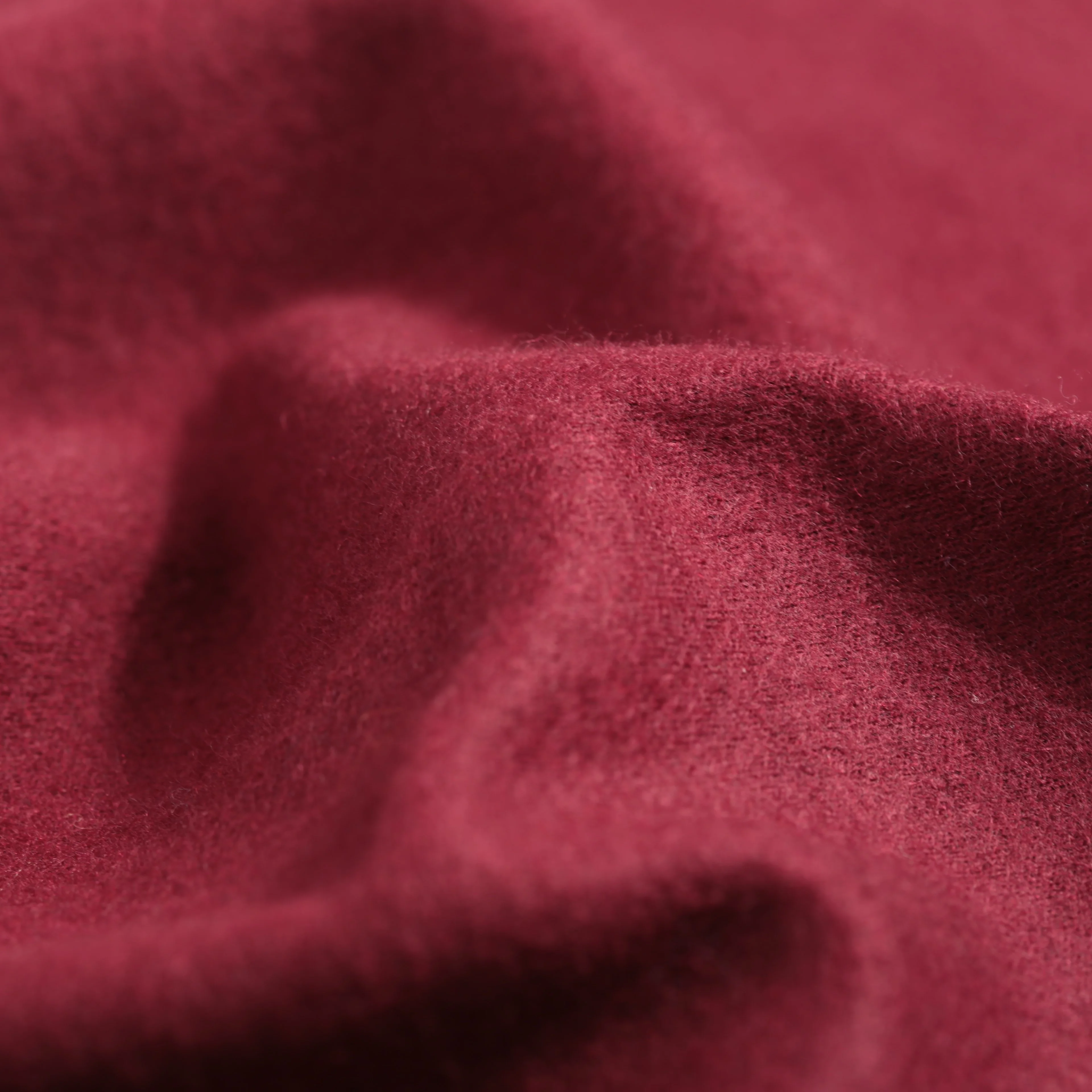 100% merino wool interlock brushed fabric