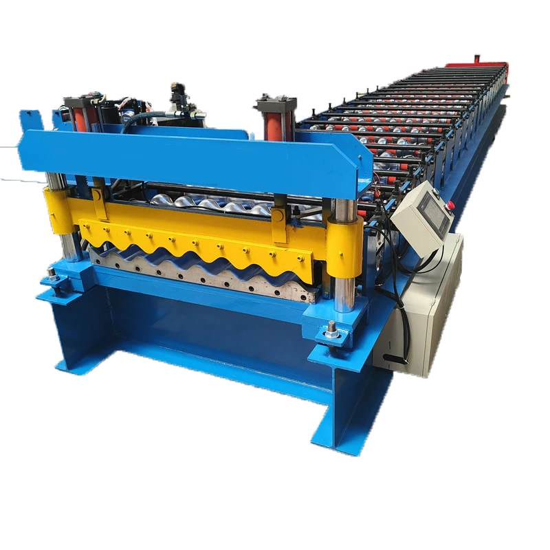Bending Roof Construction Equipment Color Steel Plate Corrugated Iron Cold Galvanizing Aluminium Roofing Sheet Making Machine