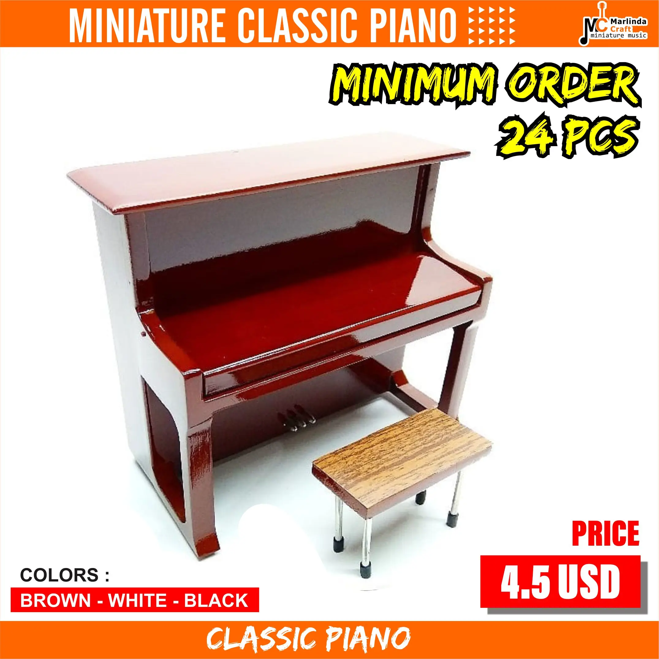 Miniature piano Classic Wooden handmade Musical Gift Exquisite gift