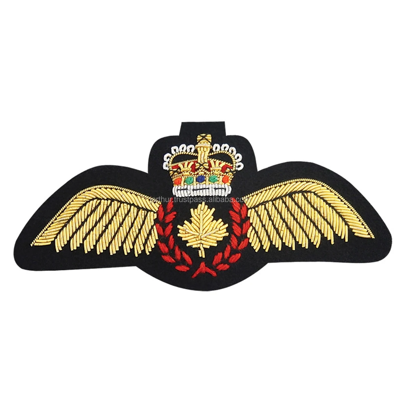 Best Quality Hand Made Embroidery Bullion Wire Badges New Style Embroidered Badge For Sale