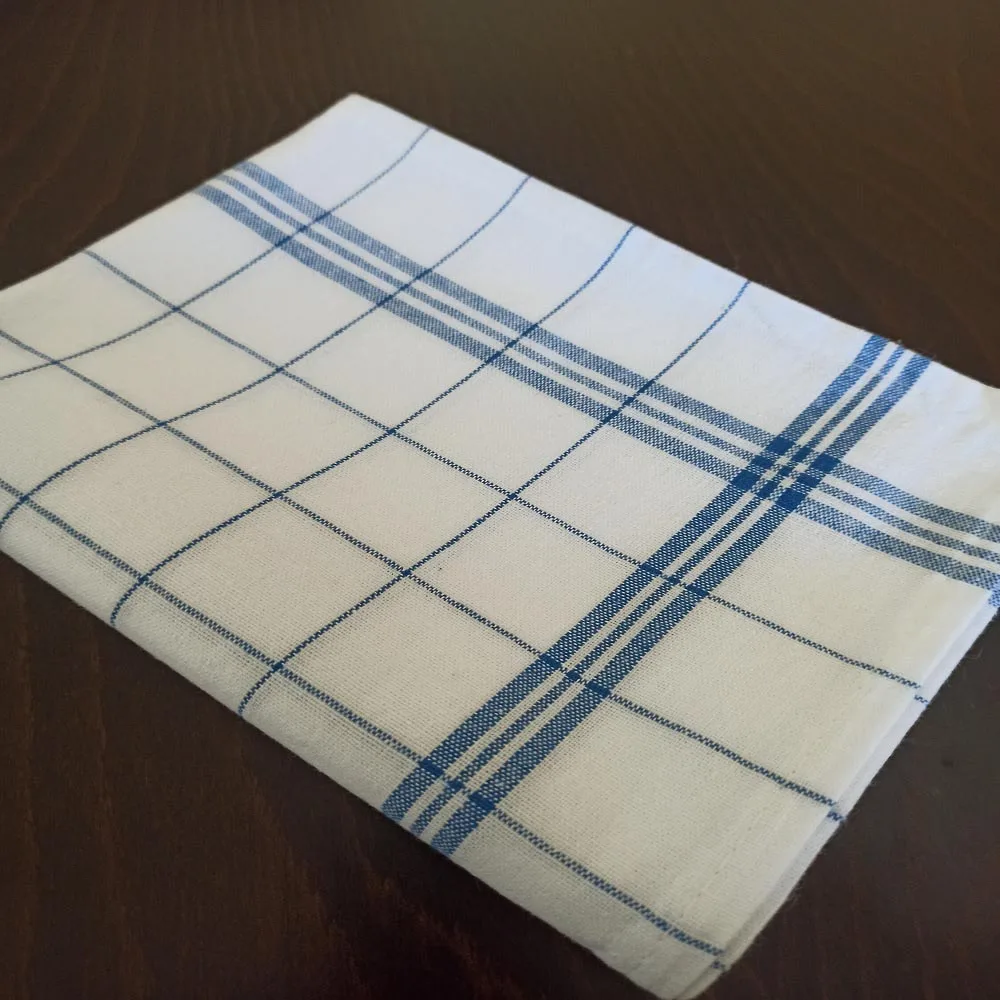 100% Natural Cotton Window Pane Plaid Red Dish Tea Towel Quick Dry Highly Absorb Sustainable Friendly Kitchen Towels Reusable