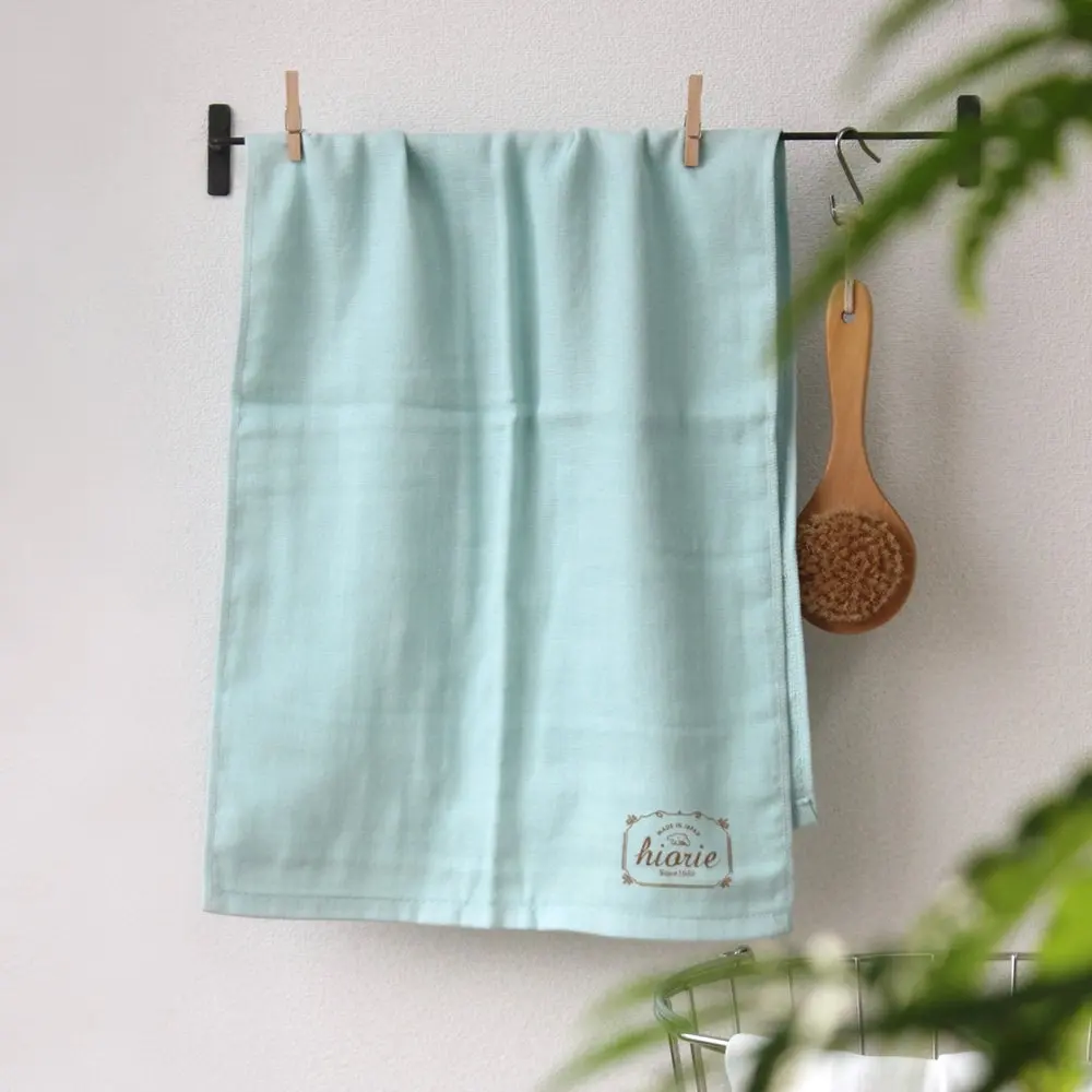HIORIE Osaka Natural Color 100% Cotton Gauze Hand Towel 60*125cm Beige Quick Dry Washable for Kids Low MOQ Wholesale Products