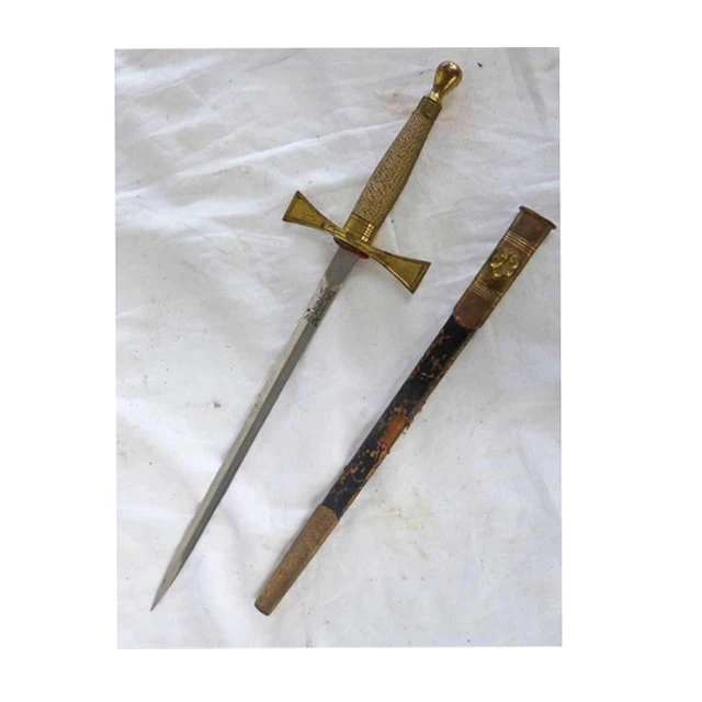 Fraternal Ceremonial Sword With Sheath MASONIC KNIGHT TEMPLAR SWORD BY WILKINSON SWORD WITH 28INS ENGRAVED STEEL