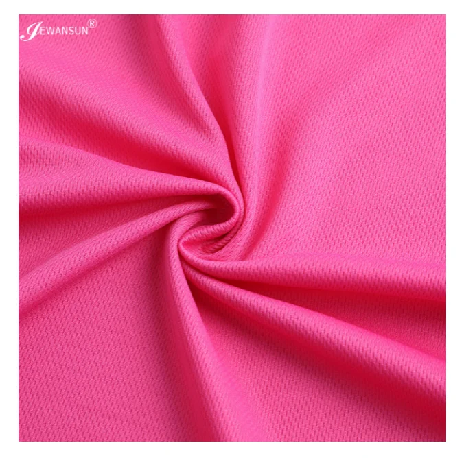 Bird Eye Cloth Sports T-Shirt & Quick-Drying Shorts Fabric 168 Colors Porous Wiping Towel Breathable Mesh Knitted for Girls