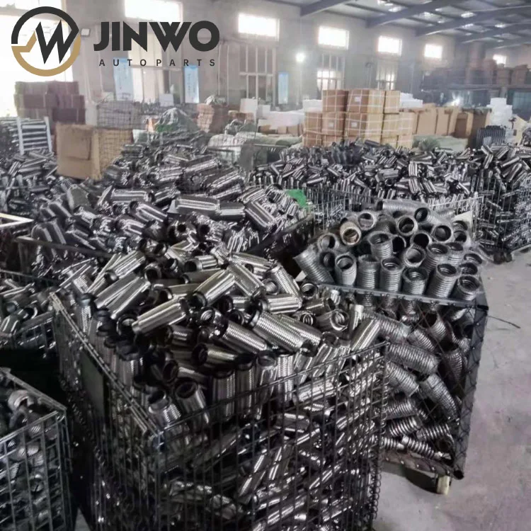 Automobile Exhaust Flexible Bellow Pipe With Nipples For Car Exhaust System Car Exhaust Flex Pipe