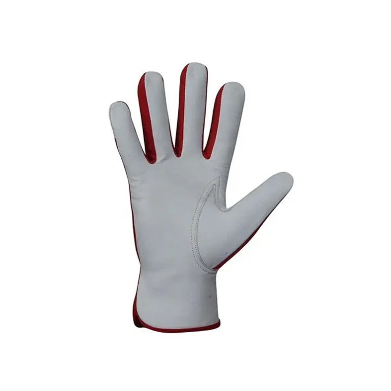 Leather & Cotton Back Diving Assembly Gloves Leather Industrial Safety Working Gloves for Hand Protection Premium Sheep For sale