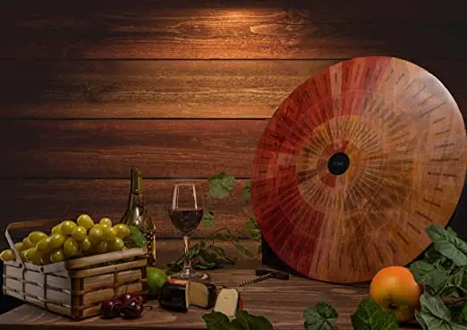 Tasting Identifies For Wine Savant Wheel Handcrafted Wood For Both Amateurs and Connoisseurs.