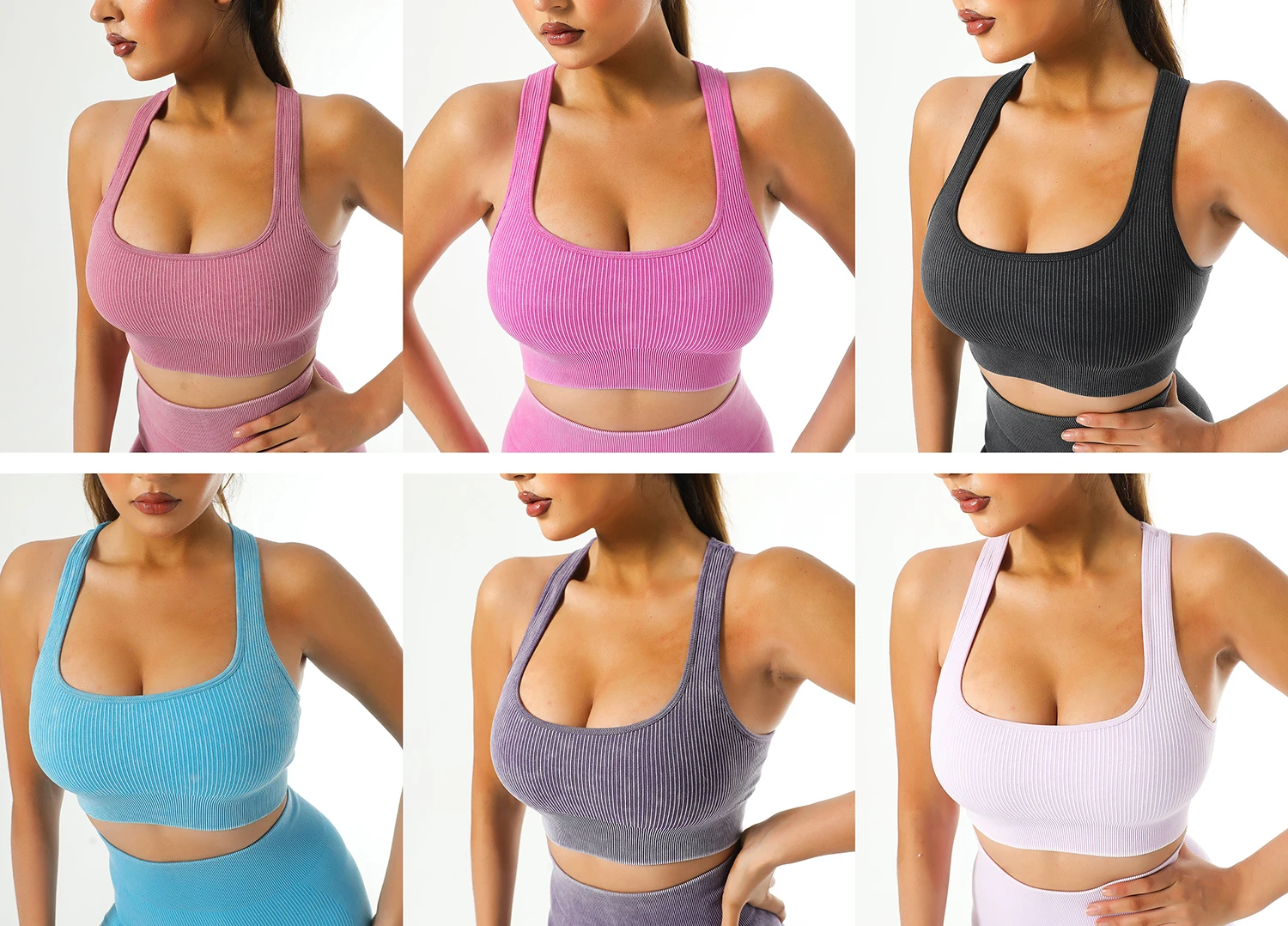 Sexy Sweet Special High-Elastic Sport Bra With Top Fitness Personalized Strap Thread Texture Workout Yoga Bra