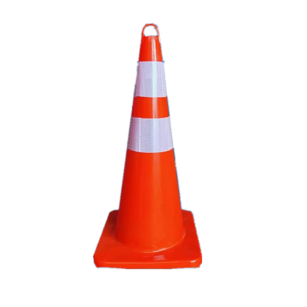 70cm 28inch Wholesale Conos de trafico Green PVC Rubber Traffic Cone for Road Safety