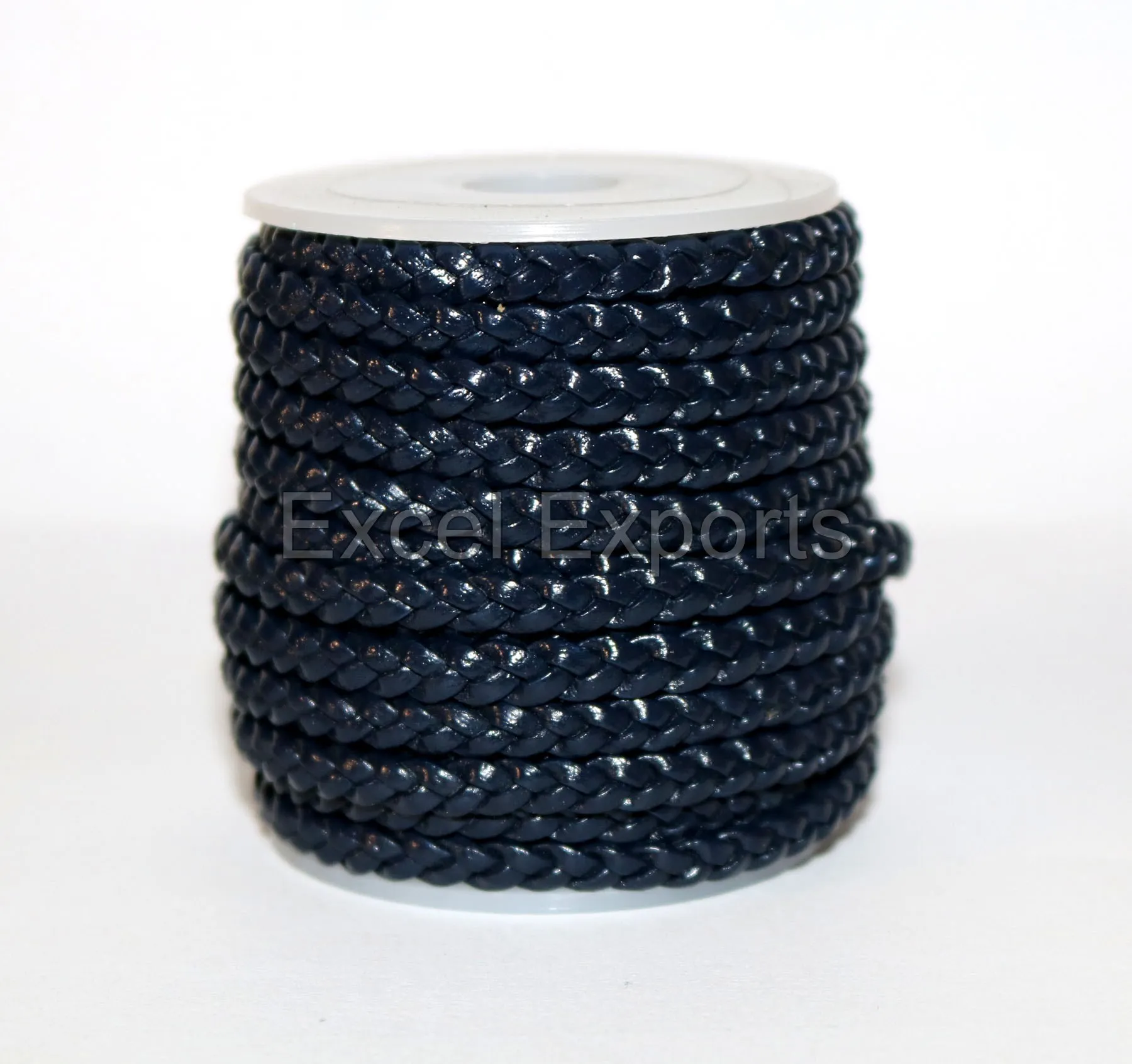 BLACK LEATHER BRAIDED CORDS HAND BRAIDED COWHIDE LEATHER STRAPS 4mm 5mm 6mm BY EXCEL EXPORTS DIY ACCESSORY