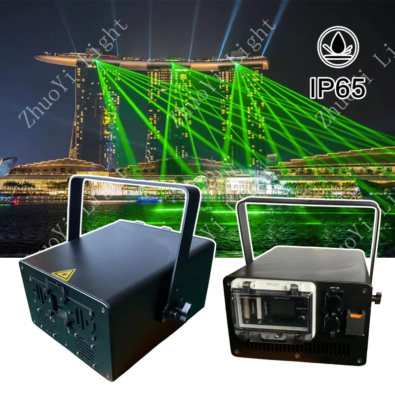 LED  Laser 8W 25K LED Outdoor Waterproof IP65 ILDA RGB Laser Light DJ Party Laser Lights for Stage Effect Lighting Wedding