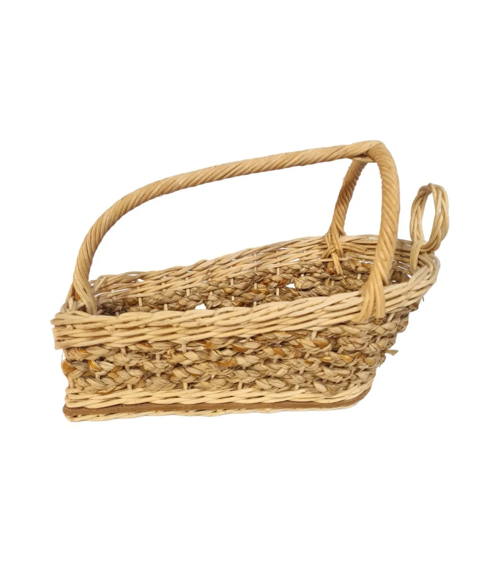 Плетеная подарочная корзина для винных бутылок, 1 Боттон для хранения, украшения ручной работы из Тайана, готовая к отправке