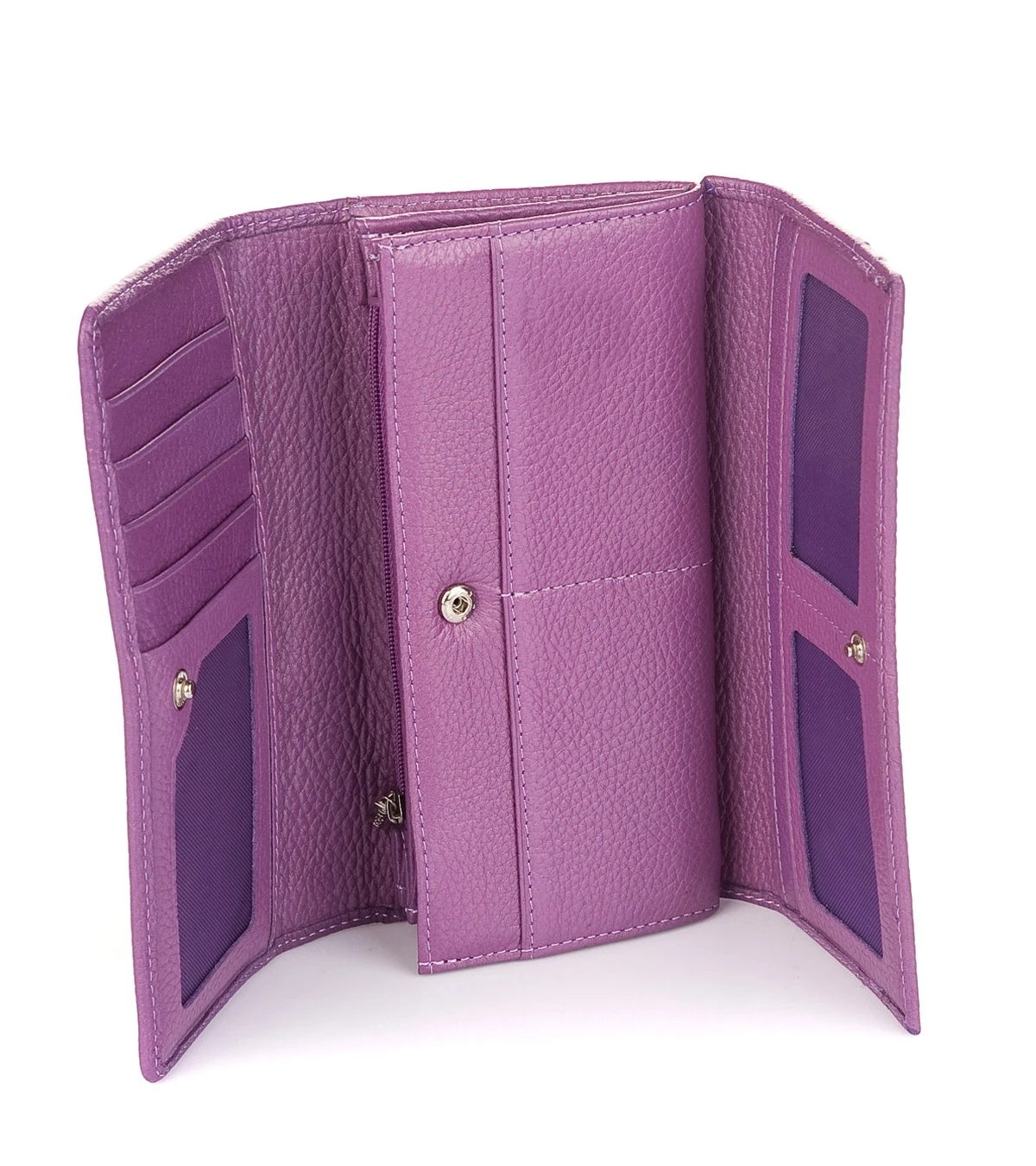 Genuine Leather Women Wallet Card Holder Women Purse Slim Phone Placed Long Wallet Bifold Wallet Customizable RFID Protection
